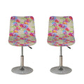Sweet Pea Flower Pattern Print Bar Stool Covers
