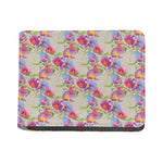 Sweet Pea Flower Pattern Print Bifold Wallet