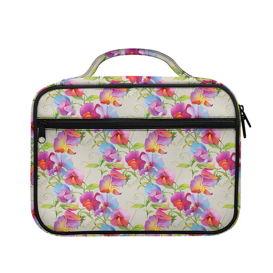 Sweet Pea Flower Pattern Print Briefcase Bible Bag