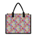 Sweet Pea Flower Pattern Print Canvas Tote Bag