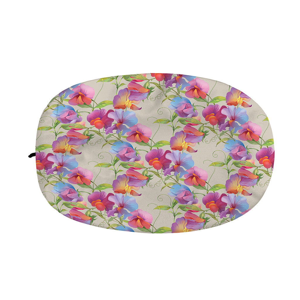 Sweet Pea Flower Pattern Print Car Side Mirror Covers