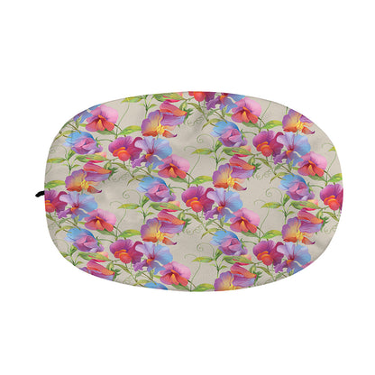 Sweet Pea Flower Pattern Print Car Side Mirror Covers