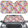 Sweet Pea Flower Pattern Print Car Windshield Sun Shade