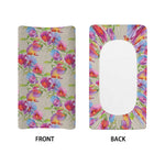 Sweet Pea Flower Pattern Print Changing Pad Cover