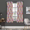 Sweet Pea Flower Pattern Print Curtain