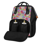 Sweet Pea Flower Pattern Print Diaper Bag