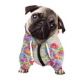 Sweet Pea Flower Pattern Print Dog Zip Up Hoodie