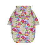 Sweet Pea Flower Pattern Print Dog Zip Up Hoodie
