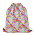 Sweet Pea Flower Pattern Print Drawstring Bag