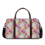 Sweet Pea Flower Pattern Print Duffle Bag