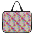 Sweet Pea Flower Pattern Print Laptop Sleeve With Handle