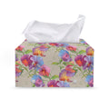 Sweet Pea Flower Pattern Print Leather Tissue Box Cover