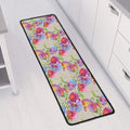 Sweet Pea Flower Pattern Print Long Kitchen Mat