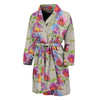 Sweet Pea Flower Pattern Print Men's Bathrobe