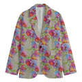 Sweet Pea Flower Pattern Print Men's Blazer