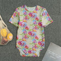 Sweet Pea Flower Pattern Print Men's Bodysuit