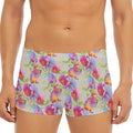 Sweet Pea Flower Pattern Print Men's Short Boxer Briefs
