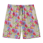 Sweet Pea Flower Pattern Print Men's Swim Trunks
