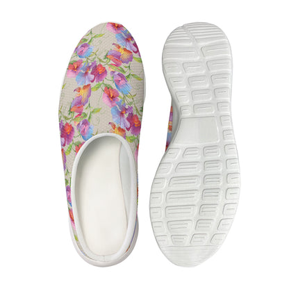 Sweet Pea Flower Pattern Print Mesh Casual Shoes
