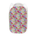 Sweet Pea Flower Pattern Print Mesh Laundry Hamper