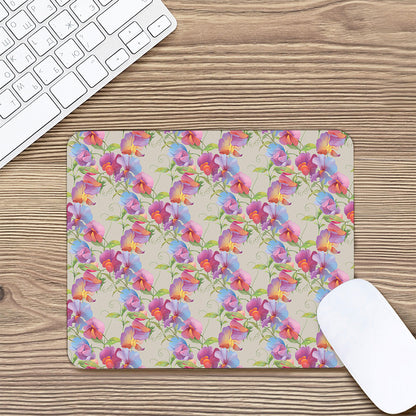 Sweet Pea Flower Pattern Print Mouse Pad