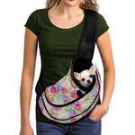 Sweet Pea Flower Pattern Print Pet Sling Carrier