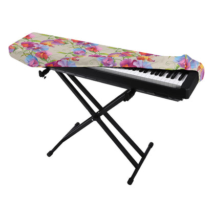 Sweet Pea Flower Pattern Print Piano Keyboard Cover