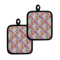 Sweet Pea Flower Pattern Print Pot Holders