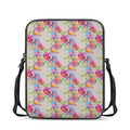 Sweet Pea Flower Pattern Print Rectangular Crossbody Bag