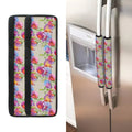 Sweet Pea Flower Pattern Print Refrigerator Handle Covers