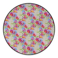 Sweet Pea Flower Pattern Print Round Floor Mat