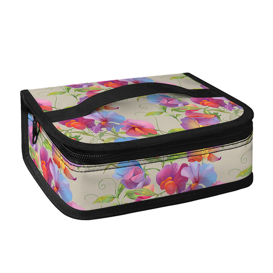 Sweet Pea Flower Pattern Print Small Lunch Bag