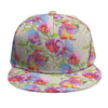 Sweet Pea Flower Pattern Print Snapback Cap