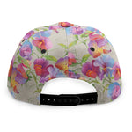 Sweet Pea Flower Pattern Print Snapback Cap