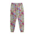 Sweet Pea Flower Pattern Print Sweatpants