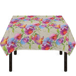 Sweet Pea Flower Pattern Print Tablecloth