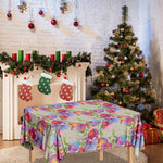 Sweet Pea Flower Pattern Print Tablecloth