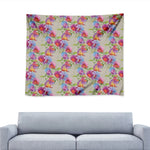 Sweet Pea Flower Pattern Print Tapestry