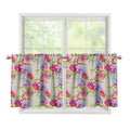 Sweet Pea Flower Pattern Print Tier Curtains