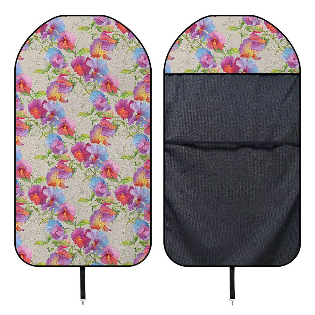 Sweet Pea Flower Pattern Print Waterproof Car Seat Cover
