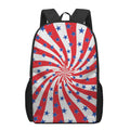 Swirl American Patriotic Star Print 17 Inch Backpack