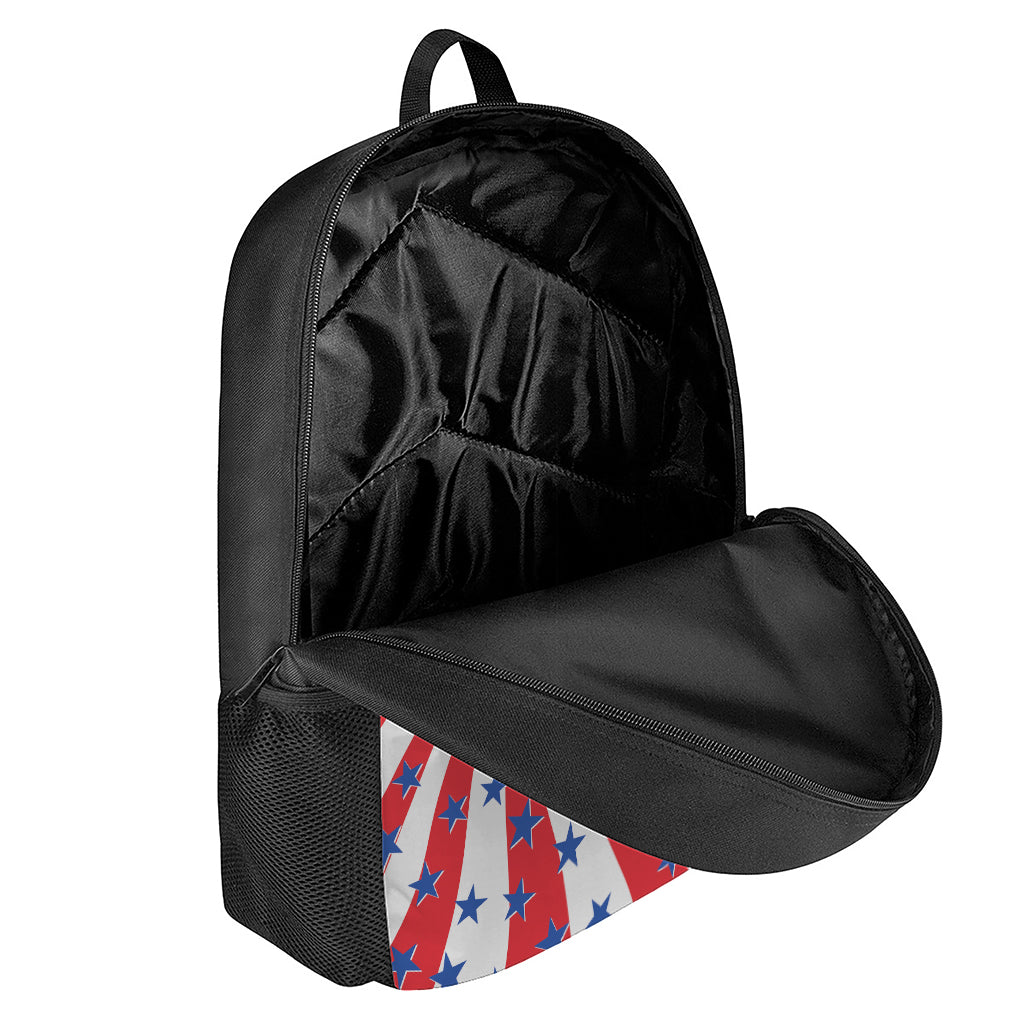 Swirl American Patriotic Star Print 17 Inch Backpack