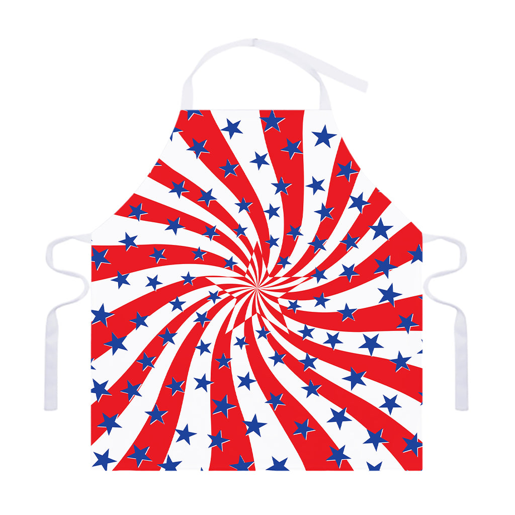 Swirl American Patriotic Star Print Adjustable Apron