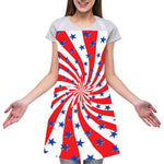 Swirl American Patriotic Star Print Adjustable Apron