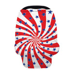 Swirl American Patriotic Star Print Baby Seat Cover