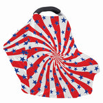 Swirl American Patriotic Star Print Baby Seat Cover