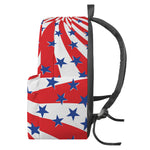 Swirl American Patriotic Star Print Backpack