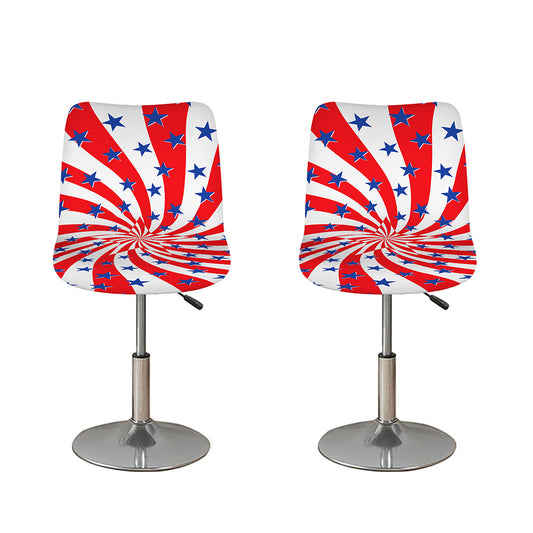 Swirl American Patriotic Star Print Bar Stool Covers