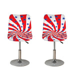 Swirl American Patriotic Star Print Bar Stool Covers