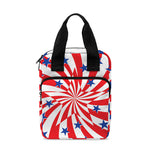 Swirl American Patriotic Star Print Bible Tote Bag